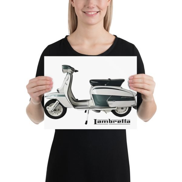 Lambretta Scooter Poster – Retro Charm for Your Space - Image 2