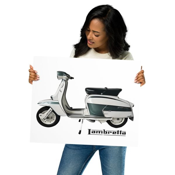 Lambretta Scooter Poster – Retro Charm for Your Space - Image 3